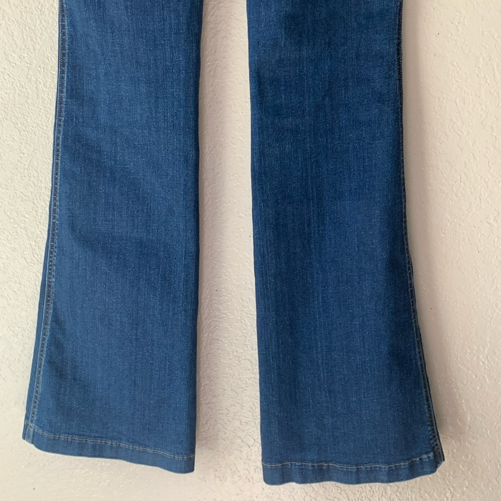 SPANX Denim Flare Leg Comfort Stretch Pull On Jeans Size M - Picture 7 of 8